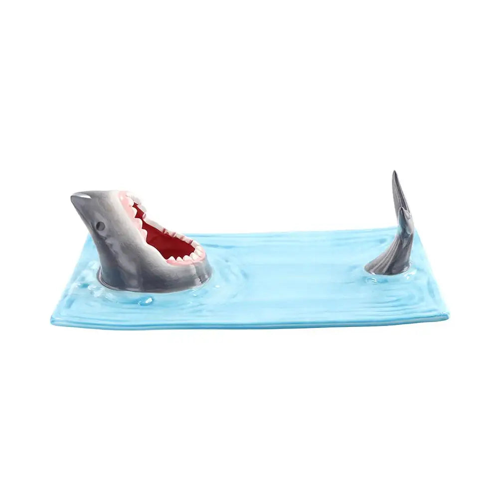 Japanese Internet Celebrity Seaside Shark Ceramic Plate Kitchen Beautiful Decoration Plate Dumpling Tableware Plate