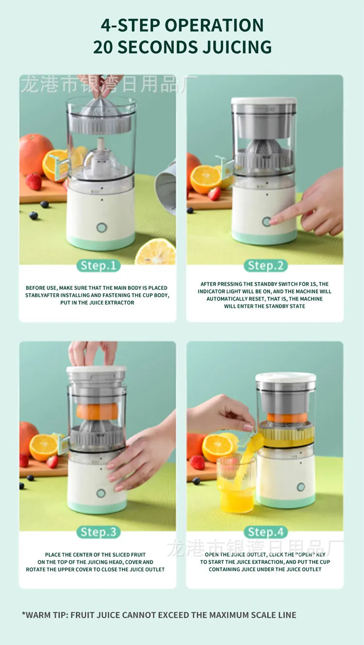 Portable juicer household multifunctional small fruit juicer orange squeezer juice separator