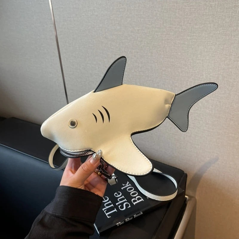 Cartoon Crossbody Bags for Women Cute Shark Women Shoulder Bag Creative Purse and Handbags Сумка Женская Bolsos De Mujer Sac