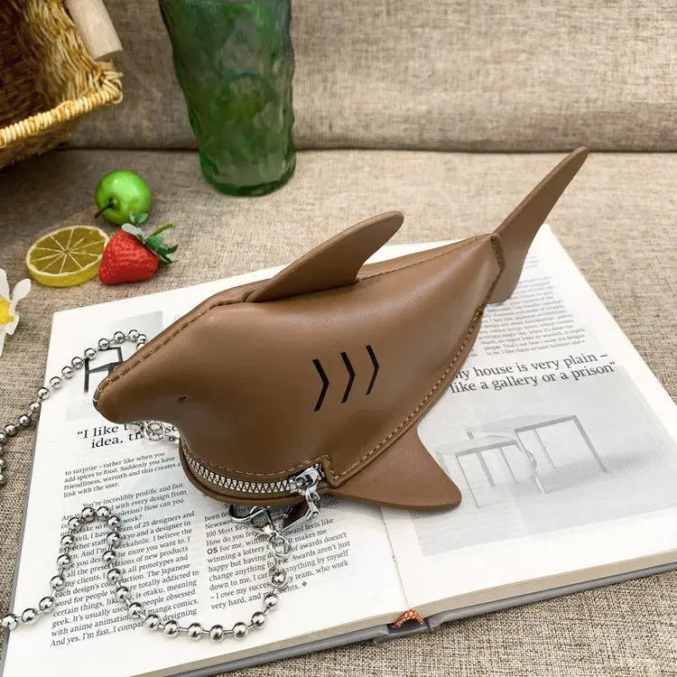 Cute 3D Animal Shark Cross Body Bags Womens Unique Adorable Cute Clutch Purse Bags