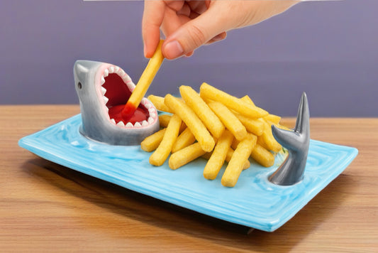 Japanese Internet Celebrity Seaside Shark Ceramic Plate Kitchen Beautiful Decoration Plate  Dumpling Tableware Plate