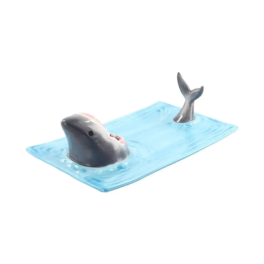 Japanese Internet Celebrity Seaside Shark Ceramic Plate Kitchen Beautiful Decoration Plate  Dumpling Tableware Plate