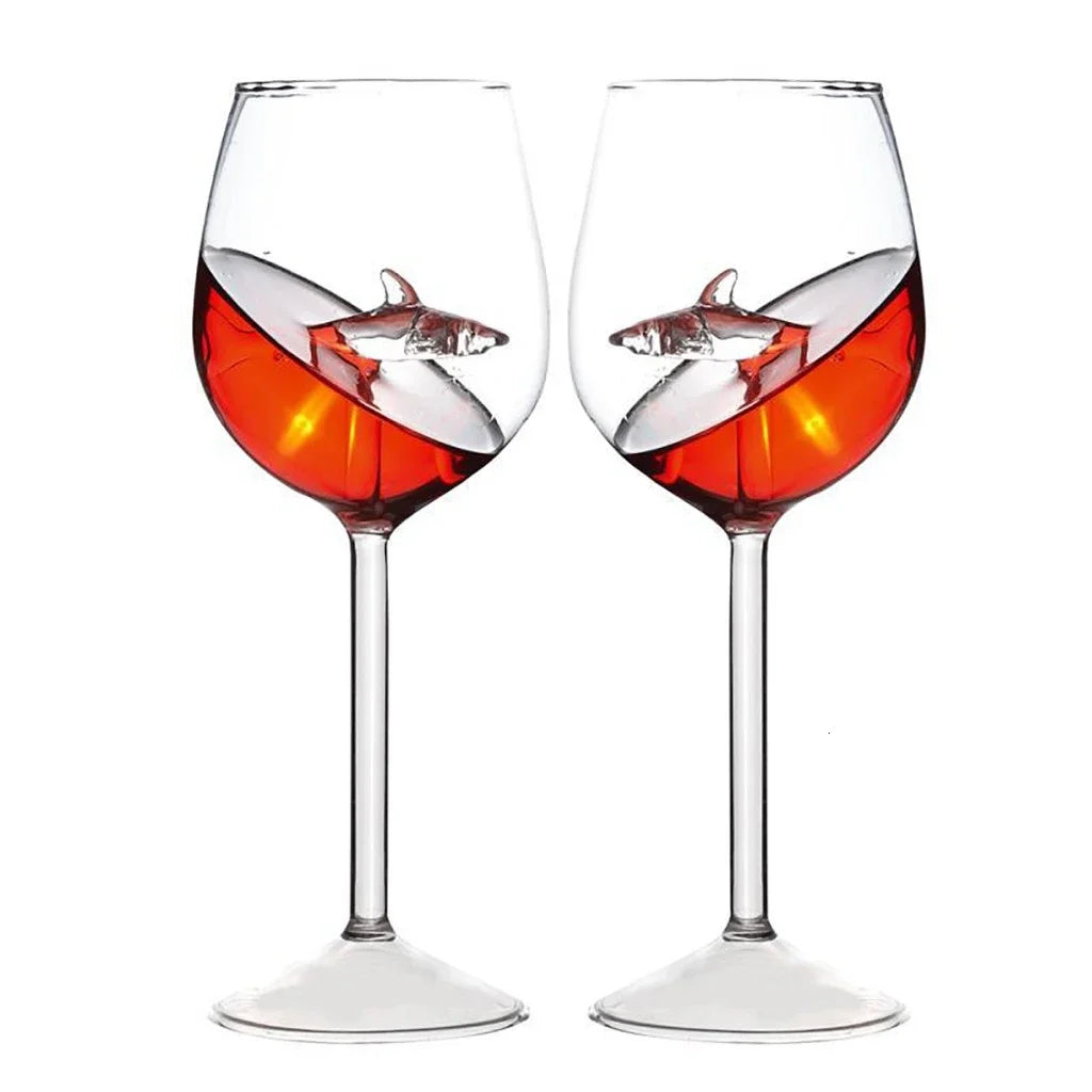 Glass Cup European Crystal Shark