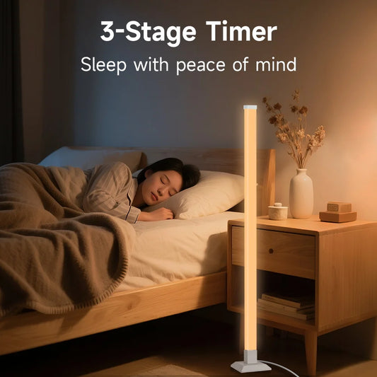 1PC RGB Floor Lamp RGB Corner Floor Lamp Modern Mood Lighting Bedroom Ambient Lighting Color Changing Dimmable Soft Lighting