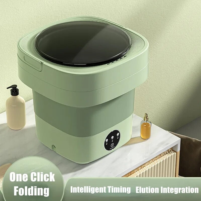36W High Power Mini Foldable Washing Machine Portable Small Socks Underwear Panties Washing Machine with Blu-ray Spinning Dry