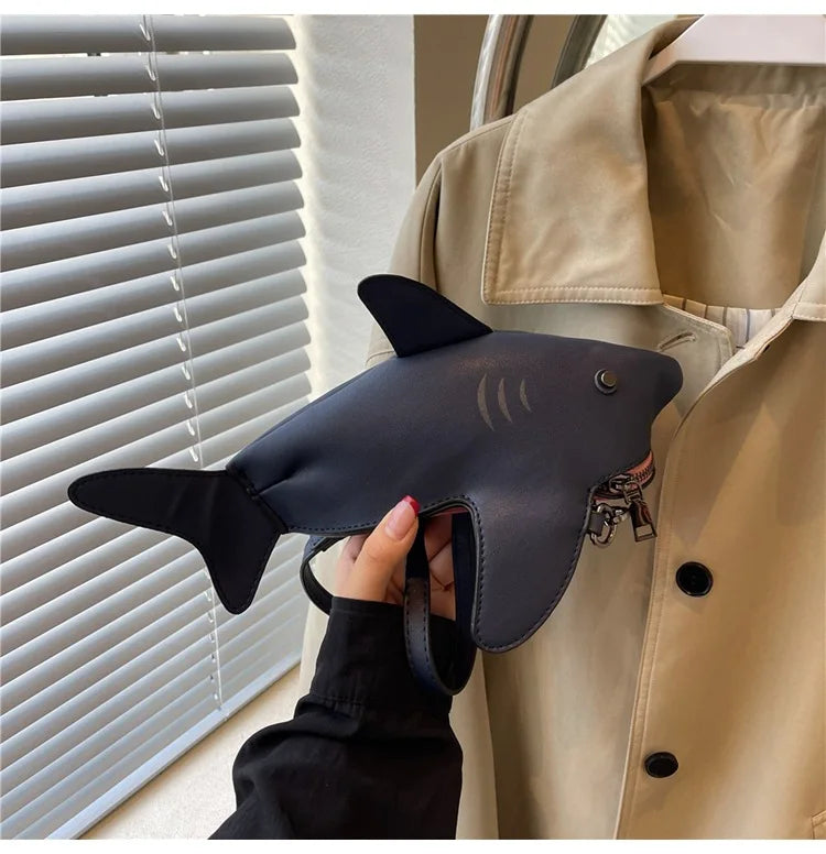 Cartoon Crossbody Bags for Women Cute Shark Women Shoulder Bag Creative Purse and Handbags Сумка Женская Bolsos De Mujer Sac