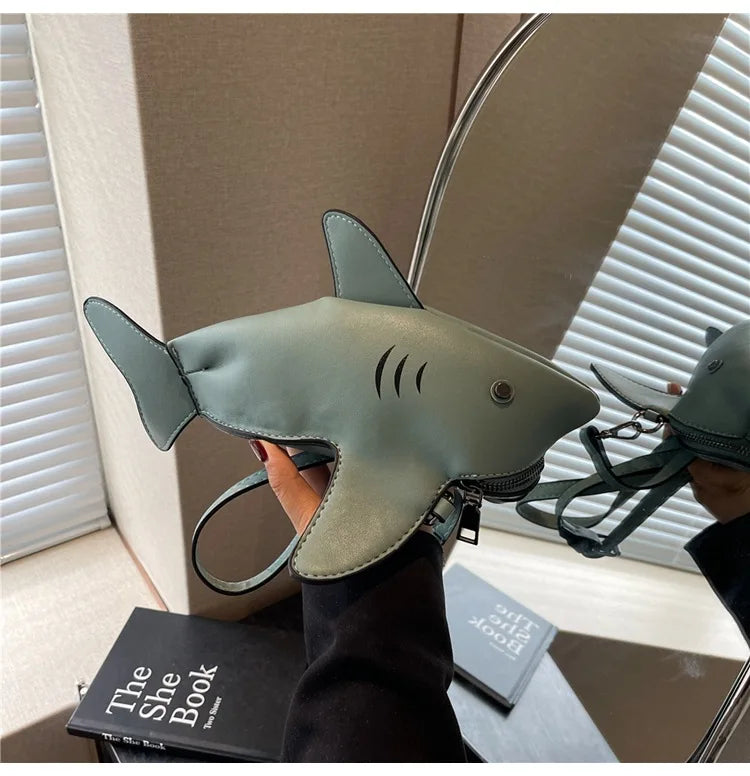 Cartoon Crossbody Bags for Women Cute Shark Women Shoulder Bag Creative Purse and Handbags Сумка Женская Bolsos De Mujer Sac