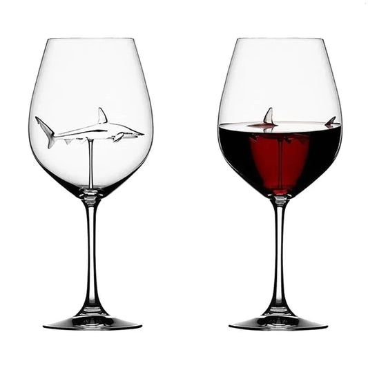 Glass Cup European Crystal Shark