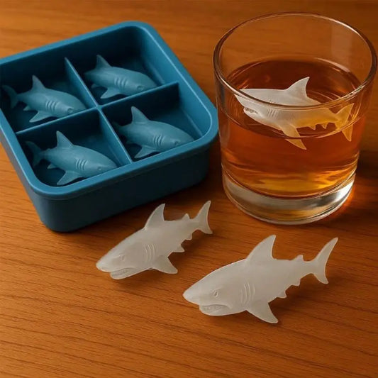 3D Shark Ice Mold Silicone Ice Cubes Molds Reusable Ice Cubes Molds Homemade Barware Easy Release