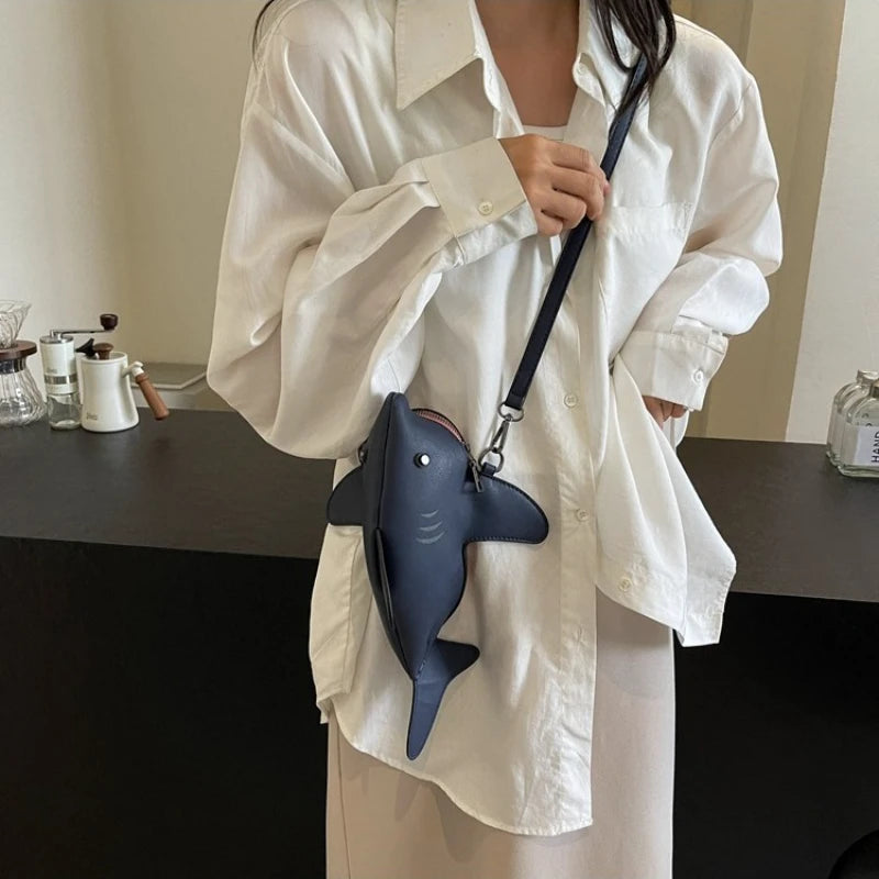 Cartoon Crossbody Bags for Women Cute Shark Women Shoulder Bag Creative Purse and Handbags Сумка Женская Bolsos De Mujer Sac